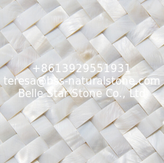 China Convex Surface Beautiful Sea shell Wall Panel Freshwater Shell Decorating Panel 10x20mm supplier