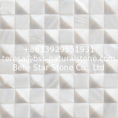 China Convex Pinnacle mixed Flat Small Pieces Seashell Wall Panel Freshwater Shell Panel 20x20mm supplier