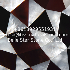 China Natural Sea shell Wall Covering White Butterfly Shell Mixed Cattle Ear Shell Wall Panel supplier