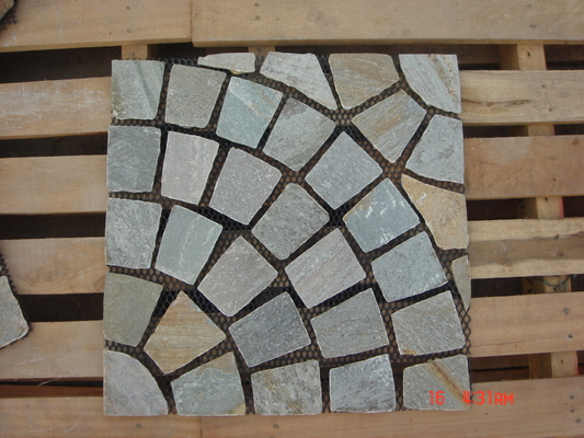 China Natual Yellow Quartzite Flagstone Patio Flooring Pavers P014 Quartz Stone Flagstone Paving supplier