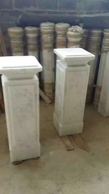 China Stone Gate Post Guangxi White Marble Gate Pillars China Carrara White Marble Columns supplier