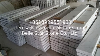 China Stone Balustrades Base Guangxi White Marble Baluster Base China Carrara Marble Plinth supplier