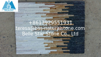 China White Quartzite Yellow Sandstone Black Quartzite Water Retaining Wall Stone Cladding supplier