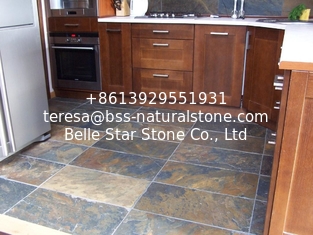 China China Multicolor Slate Kitchen Floor Tiles Rusty Slate Backsplash Rust Slate Garden Pavers supplier