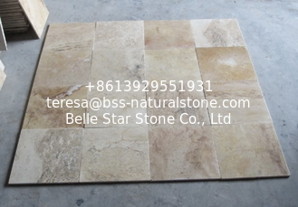 China Mixed Color Travertine Tiles Natural Paving Stone Travertine Wall Tiles Patio Stone supplier