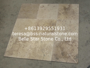 China Coffee Travertine Tiles Stone Tile Natural Paving Stone Travertine Wall Tiles supplier