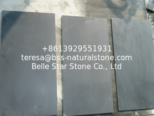 China Smooth Honed Surface Black Slate Stone for Floor Tiles and Wall Tiles 60x90 60x120cm supplier