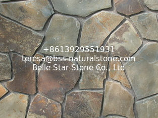 China Multicolor Slate Random Flagstone,Irregular Flagstone,Crazy Stone,Landscaping Stones supplier
