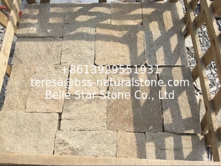 China Sesame Yellow Granite Tiles Flagstone Wall Granite Wall Tiles Granite Stone Cladding supplier