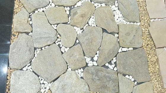 China Tumbled Rustic Quartzite Random Flagstone Irregular Flagstone Wall Landscaping Stones supplier