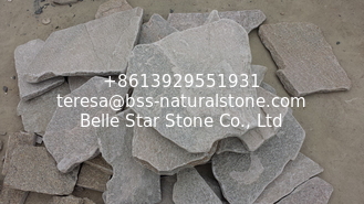 China Tumbled Pink Quartzite Random Flagstone Crazy Stone Irregular Flagstone Landscaping Stone supplier