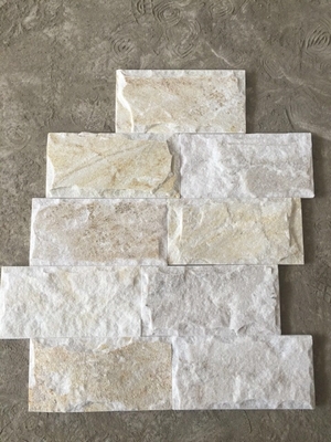 China Off-White Quartzite Mushroom Stones Quartzite Stone Cladding Stone Wall Tile Landscaping Stones supplier