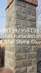China Green Quartzite Pillar Wall Stone Quartzite Mushroom Stones Landscaping Stones Exterior Stone supplier