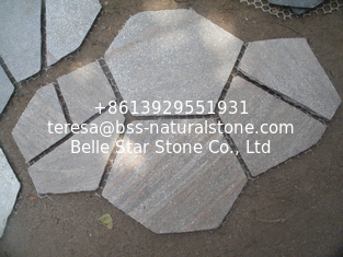 China Pink Flamed Quartzite Flagstone Patio Pavers Natural Quartzite Meshed Flagstone Exterior Wall supplier