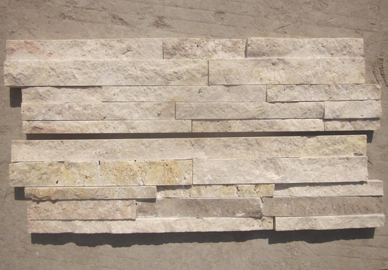 China Beige Limestone Culture Stone China Travertine Ledgestone Marble Stone Veneer for Wall Decor supplier