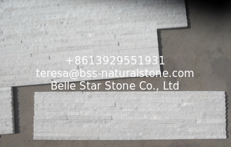 China Snow White Quartzite Waterfall Shape Thin Stone Veneer,Super White Quartzite Ledgestone,Stone Panel supplier