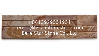 China Yellow Wooden Sandstone Beveled Edges Culture Stone,Featured Sandstone Stacked Stone Wall supplier
