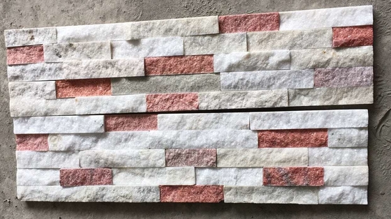 China White/Pink Jade Quartzite Stacked Stone,Quartzite Z Stone Cladding,Natural Retaining Wall Panel supplier