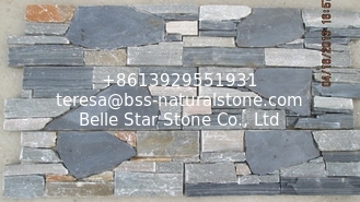 China Grey/Black Slate Z Stone Cladding,Thick Cemented Stacked Stone,Outdoor Wall Stone Panel supplier