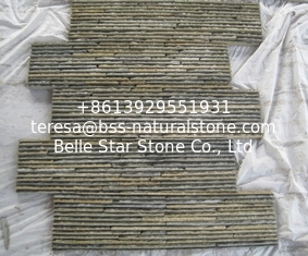 China Rusty Slate Waterfall Shape Culture Stone,Multicolor Slate Stacked Stone Veneer,Retaining Wall Panel supplier