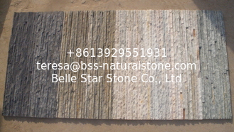 China Natural Stone Waterfall Shape Thin Stone Veneer,Green Slate Waterfall Pattern Culture Stone Cladding supplier