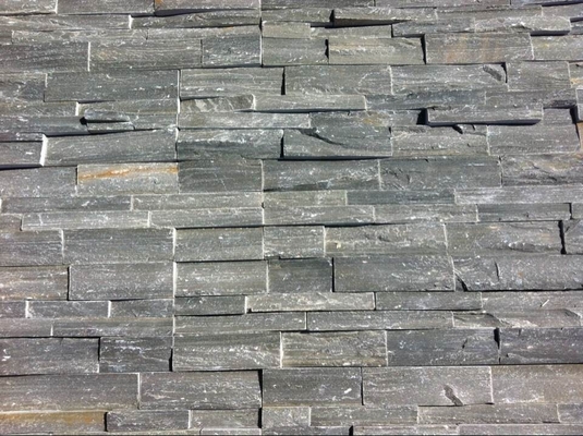 China Grey Slate Stacked Stone,Rough Face Slate Stone Veneer,Natural Z Stone Cladding,Outdoor Stone Panel supplier