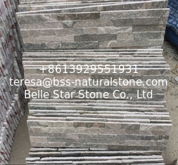 China Pink Quartzite Thin Stone Veneer,Natural Z Stone Cladding,Outdoor Stacked Stone,Indoor Ledgestone supplier