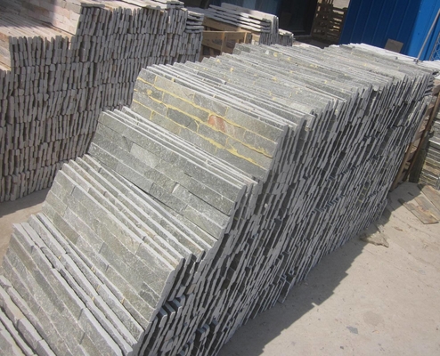 China Grey Slate Thin Stone Veneer,Split Face Slate Culture Stone,Natural Z Stone Cladding,Stacked Stone supplier