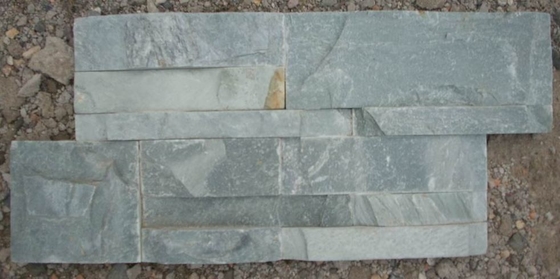 China Green Slate S Clad Stacked Stone,Indoor Split Face Slate Thin Stone Veneer,Outdoor 18x35 Stone Panel supplier