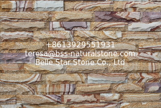 China Yellow Sandstone Mushroom Face Sandstone Stacked Stone,Outdoor Landscaping Culture Stone Panel supplier