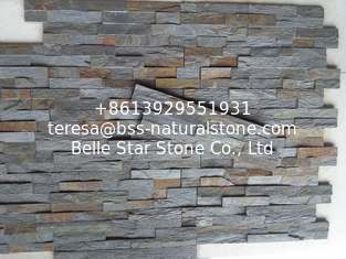 China Iron Slate Stacked Stone,Split Face Slate Z Stone Panels,Iron Rusty Slate Culture Stone,Natural Slate Ledgestone supplier