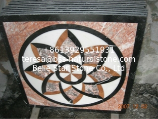 China Flowers Pattern Marble Waterjet Medallion Floor Tiles Rectangular Marble Medallion Pattern supplier