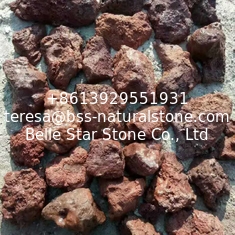China Red/Brown Lava Stone Rock,Lava Stone Pebbles,Red Lava Stone Cladding,Red Basalt Pebbles supplier