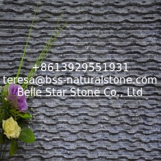 China Onyx Waterfall Shape Wall Panel,Black Marble Waterfall Retaining Wall Stone,Outdoor Marble Stone Panel supplier