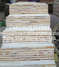 China White Quartzite Yellow Wooden Sandstone Mini Stacked Stone,Waterfall Shape Ledgestone,Thin Stone Veneer supplier