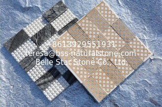 China Stone Wall Mosaic Tiles, Interior Stone Mosaic Pattern, Mosaic Wall Cladding, Mosaic Sheet supplier