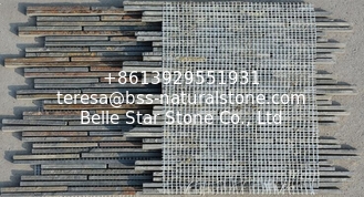 China Rusty Slate Mosaic,Natural Stone Mosaic Pattern,Multicolor Slate Mosaic Wall Tiles,Interior Stone Mosaic supplier
