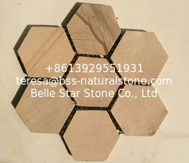 China Red Sandstone Hexagon Flagstone,Sandstone Flagston Patio Stones/Wall Cladding Natural Slate Flagstone Pavers/Walkway supplier