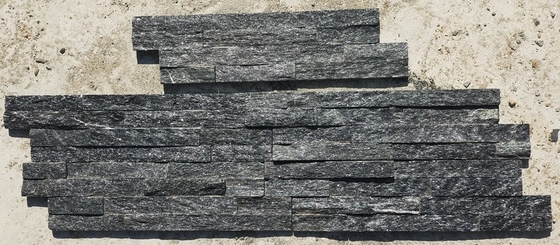 China Black Quartzite Thin Stone Veneer,Split Face Z Stone Wall Panels,Quartzite Zclad Stone Cladding,Culture Stone supplier