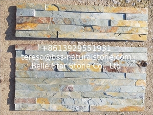 China Green Rust Slate Culture Stone,Natural Slate Stone Cladding,Split Face Slate Stacked Stone,Thin Stone Veneer supplier