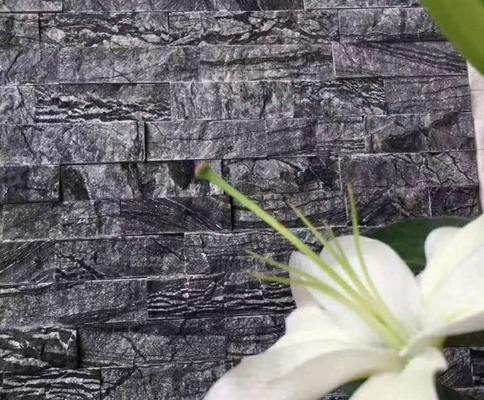 China Black Wooden Marble Culture Stone,Black Forest Ledgestone,Rosewood Grain Stone Cladding,Marble Stacked Stone,Zclad Panel supplier