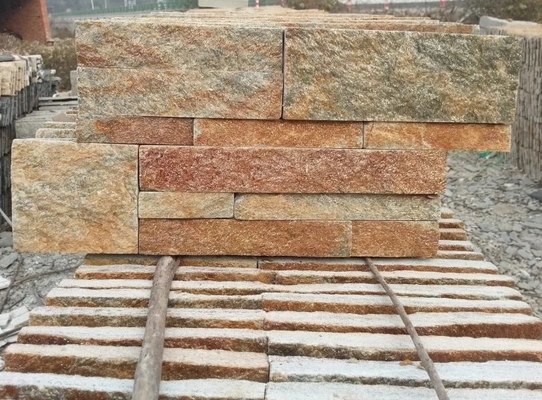 China Rustic Quartzite Stone Cladding,Sclad Stacked Stone,18x35cm Stone Veneer,Natural Stone Panels,Quartzite Culture Stone supplier