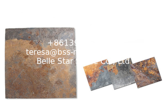 China Rusty Riven Slate Pavers,Chinese Multicolor Slate Tiles,Cleft Slate Patio Stones,Split Face Rust Slate Wall Tiles supplier