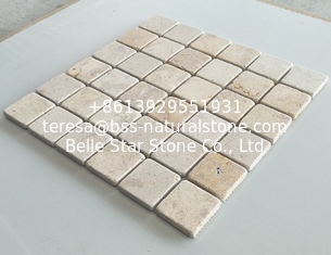 China Beige Travertine Mosaic,Stone Mosaic Tiles,Mosaic Wall Stone,Marble Mosaic Tile supplier