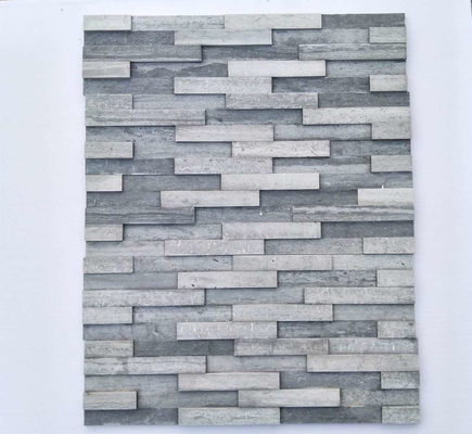 China Blue Marble 3D Ledger Panels,Light Grey Culture Stone,Stacked Stone Veneer,Stone Cladding supplier