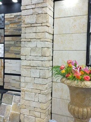 China Beige Travertine Field Stone Veneer,Loose Ledgestone,Thin Stone Veneer,Random Wall Stone supplier
