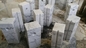 Guangxi White Marble Car Packing Stone China Carrara White Marble Packing Barriers supplier