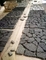Black Lava Meshed Flagstone,Lava Wall Stone Cladding,Black Basalt Patio Stones,Flagstone Wall Decor supplier